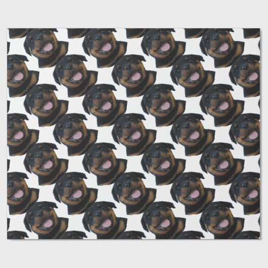 rottweiler Welpe Geschenkpapier (Flach)