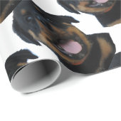rottweiler Welpe Geschenkpapier (Rolleneckpunkt)