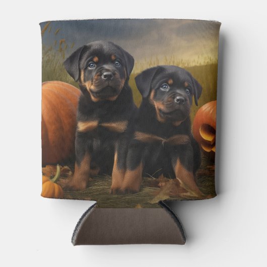 Rottweiler Welpe Herbst Delight Pumpen Dosenkühler (Vorderseite)