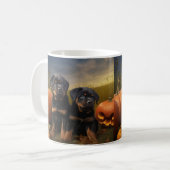 Rottweiler Welpe Herbst Delight Pumpen Kaffeetasse (Vorderseite Links)