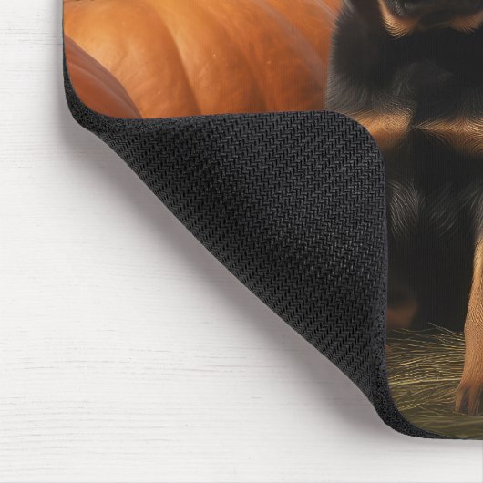 Rottweiler Welpe Herbst Delight Pumpen Mousepad (Ecke)
