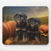 Rottweiler Welpe Herbst Delight Pumpen Mousepad (Vorne)