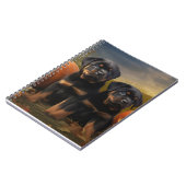 Rottweiler Welpe Herbst Delight Pumpen Notizblock (Linke Seite)