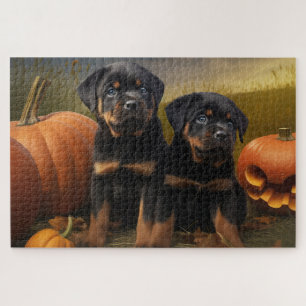 Rottweiler Welpe Herbst Delight Pumpen Puzzle
