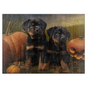 Rottweiler Welpe Herbst Delight Pumpen Schneidebrett