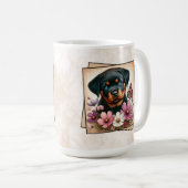 Rottweiler-Welpe Kaffeetasse (VorderseiteRechts)