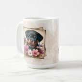 Rottweiler-Welpe Kaffeetasse (Vorderseite Links)