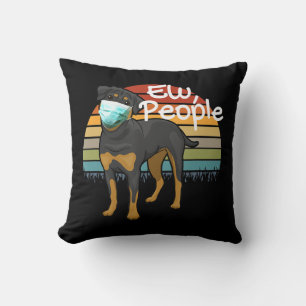 Rottweiler Welpe mit Maske - Ew People - Rottweile Kissen