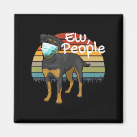 Rottweiler Welpe mit Maske - Leute - Rottweiler