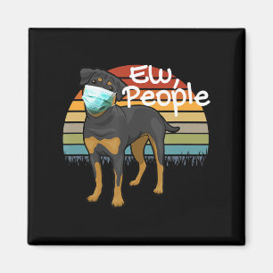 Rottweiler Welpe mit Maske - Leute - Rottweiler Magnet