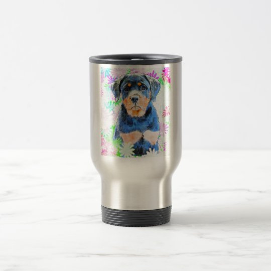 Rottweiler Welpe Reisebecher