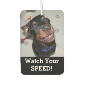 Rottweiler Welpe riecht Doughnut Air Freshener Autolufterfrischer (Vorderseite)