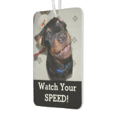 Rottweiler Welpe riecht Doughnut Air Freshener Autolufterfrischer (Links)