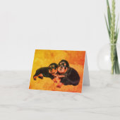 Rottweiler Welpen Dog Art Blank Note Card Karte (Vorderseite)