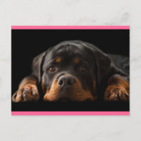 Rottweiler Welpen Hund Grußkarte - Leere
