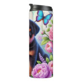Rottweiler Welpen in Bloom Thermosbecher (Nach rechts gedreht)