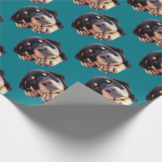 Rottweiler Welpen-Liebe Rott Hundehunde- deutsche Geschenkpapier (Ecke)