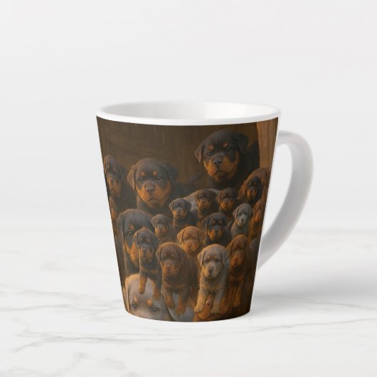 Rottweiler Welpen Milchtasse (Rechte Ecke)