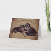 Rottweiler Welpen Personalisiert Geburtstagskarte Karte (Vorderseite)