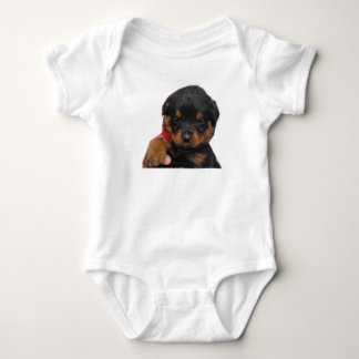 Rottweiler Welpen-Rot Baby Strampler