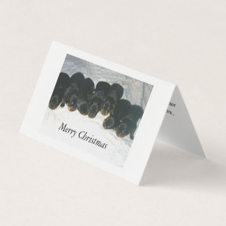 Rottweiler Welpen Weihnachtskarte