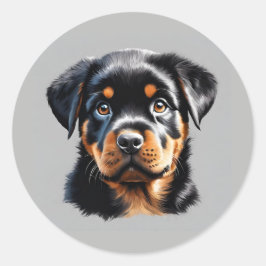 Rottweiler-Welpenhalter Runder Aufkleber