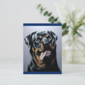 Rottweiler Welpenhund Leere Postkarte (Stehend Vorderseite)