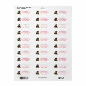 Rottweiler Welpenhund Red Canine Address Label (Vorne)