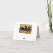 Rottweiler Welpenhund Rosa Blanke Notizkarte Karte (Rückseite)