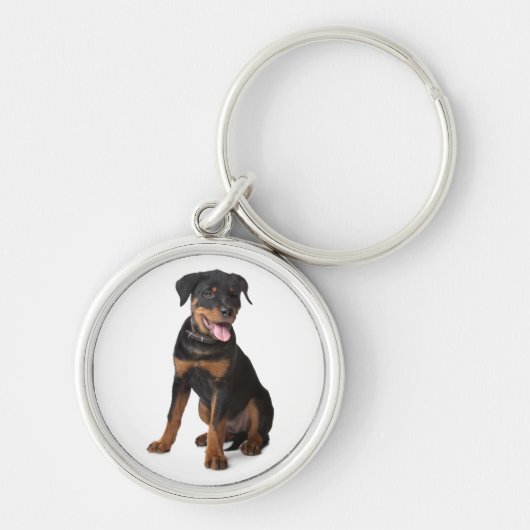 Rottweiler Welpenhund Schlüsselanhänger (Vorne)
