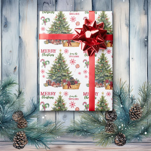 Rottweiler Welpenkörbe unter dem Baum Geschenkpapier