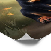 Rottweiler-Welpenmalerei Poster (Ecke)