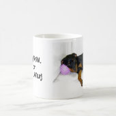 Rottweiler-Welpenspiel jetzt oder bezahlen später  Kaffeetasse (Mittel)