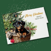 Rottweiler Welppy Wicker Korbweide Weihnachtsbaum