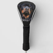 Rottweiler White Golf Headcover (Vorderseite)