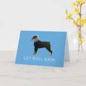 Rottweiler wird bald gut designt karte (Gelbe Blume)