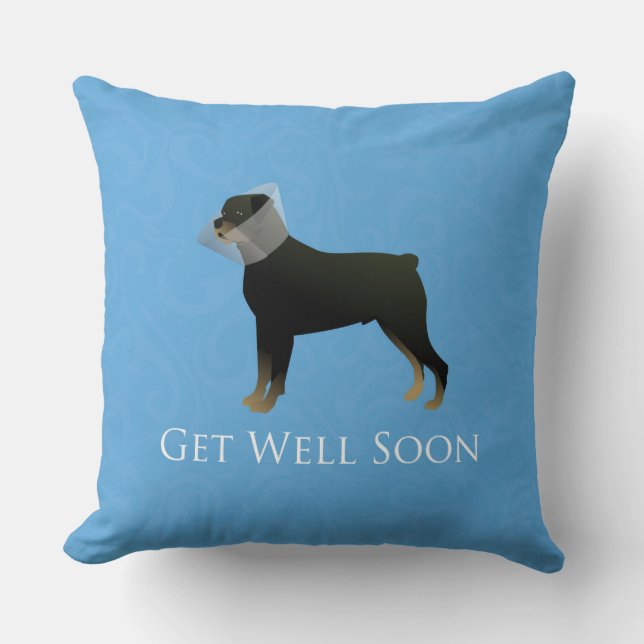 Rottweiler wird bald gut designt kissen (Vorderseite)
