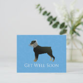 Rottweiler wird bald gut designt postkarte (Stehend Vorderseite)