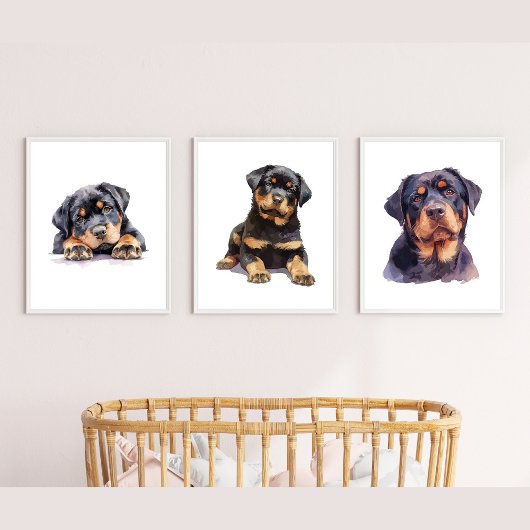 Rottweiler Wohngestaltung, Rottweiler Wall Art Bilderwand Sets