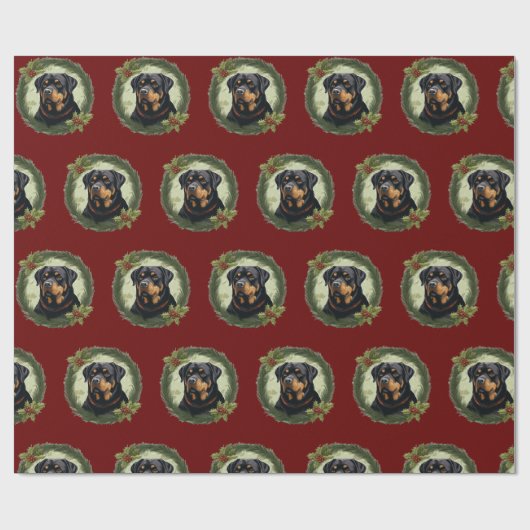 Rottweiler Wrapping Paper Geschenkpapier (Flach)