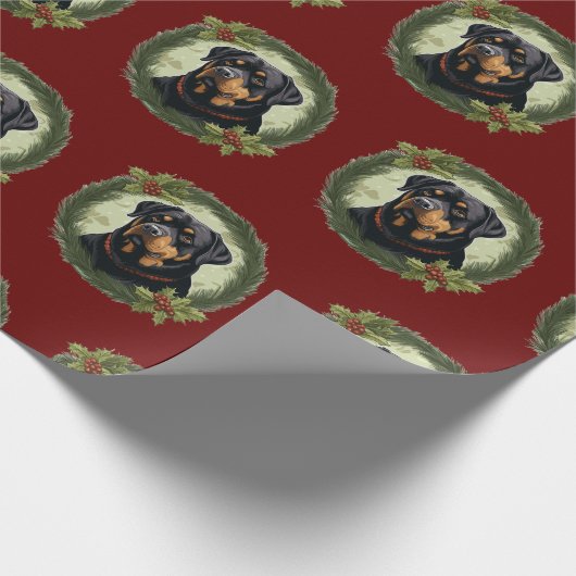 Rottweiler Wrapping Paper Geschenkpapier (Ecke)