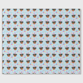 Rottweiler Wrapping Paper in Blue Geschenkpapier (Flach)