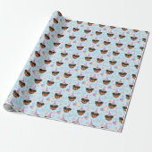 Rottweiler Wrapping Paper in Blue Geschenkpapier (Ungerollt)