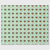 Rottweiler Wrapping Paper in Green Geschenkpapier (Flach)