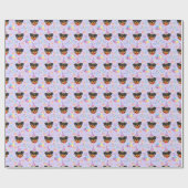 Rottweiler Wrapping Paper in Purple Geschenkpapier (Flach)