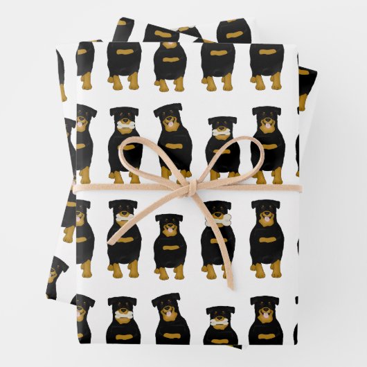Rottweiler Wrapping Paper Sheets Geschenkpapier Set (Beispiel)