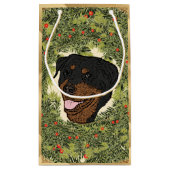 Rottweiler Wreath Kleine Geschenktüte (Rückseite)
