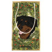 Rottweiler Wreath Kleine Geschenktüte (Vorderseite)
