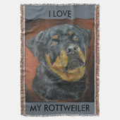 Rottweiler Wurfs-Decke Decke (Vorderseite Vertikal)