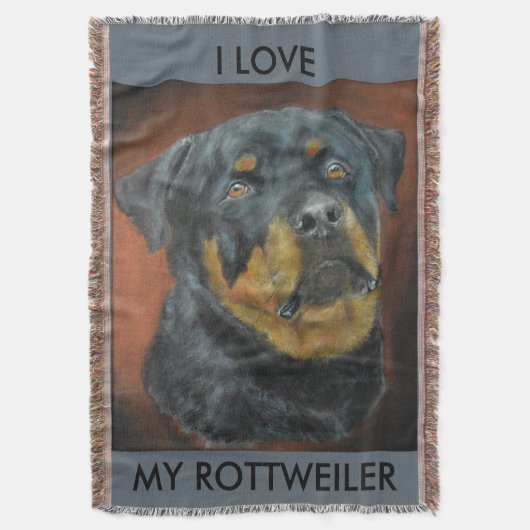 Rottweiler Wurfs-Decke Decke (Vorderseite Vertikal)